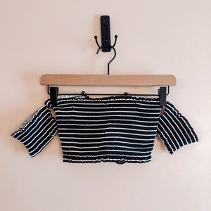 Xhilaration Bandeau Smocked Bikini Top